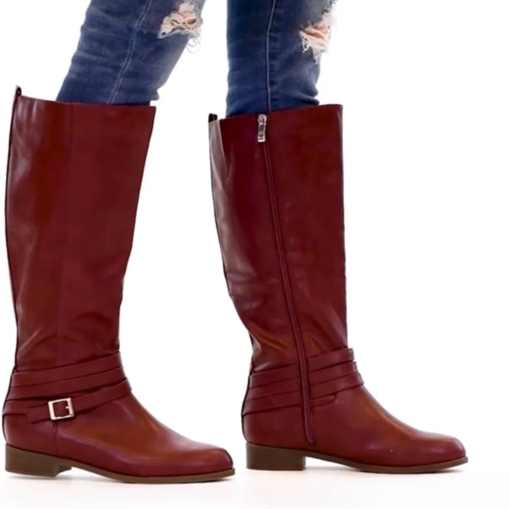New Journee Collection Women's Ivie Extra Wide Calf Knee High Riding Boots 7.5